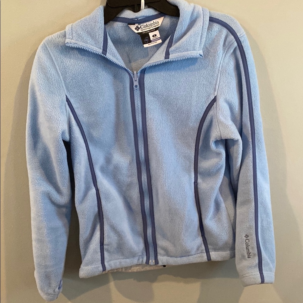 Columbia Sky Blue Fleece Jacket Small